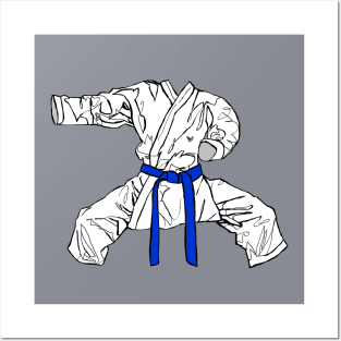 Martial Arts: Katate Gi Blue Belt Posters and Art